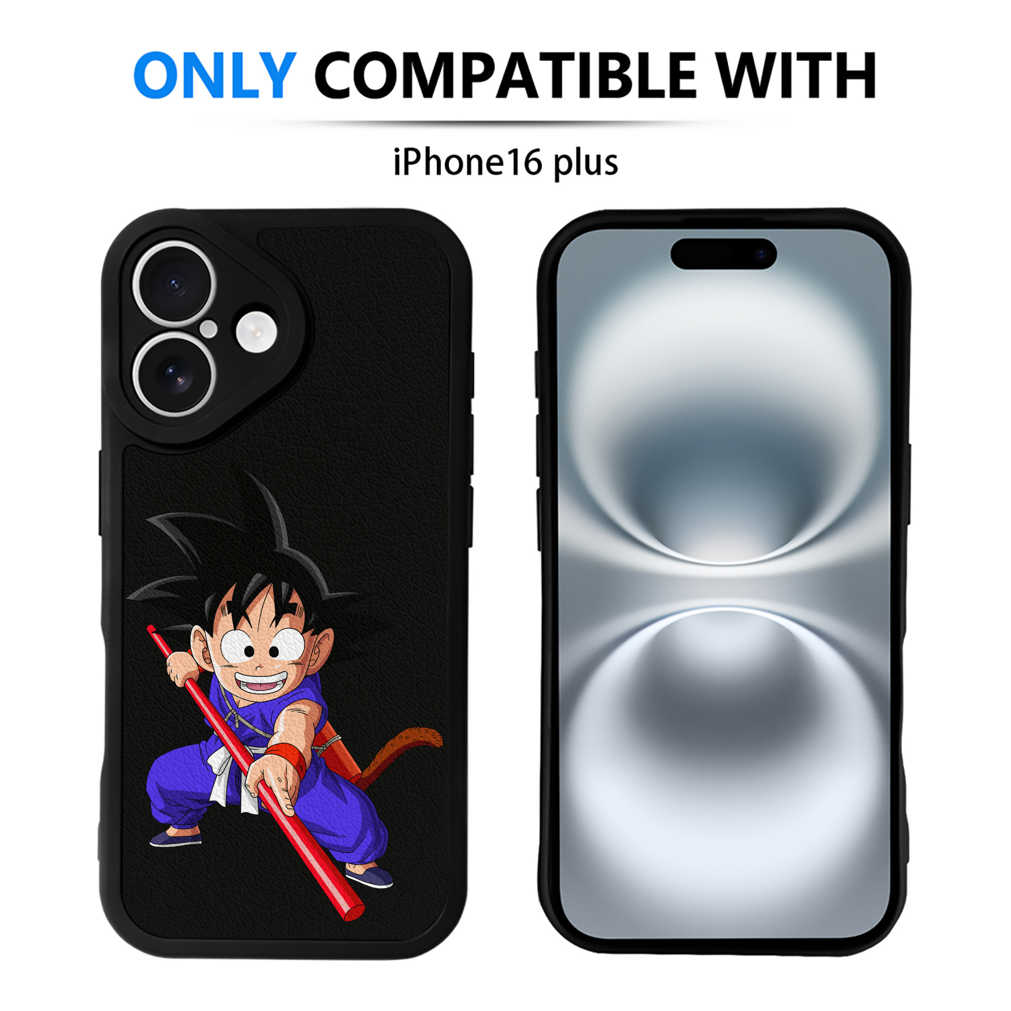 （画像用） ドラゴンボール 孫悟空（そん ごくう）Son Goku カカロット DRAGON BALL Kakarotto 【iPhone 16シリーズ対応】シリコンスマホケース（レザー調） 材質：シリコン